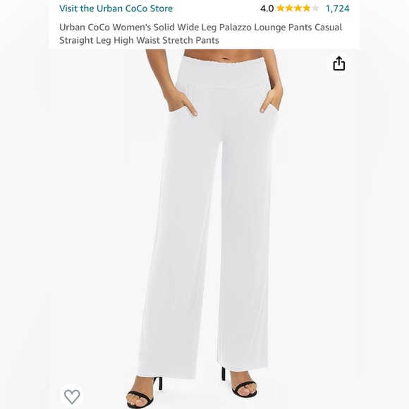 Women's Solid Wide Leg Lounge Pants Casual Straight Leg High Waist Stretch Pants - Picture 2 of 3